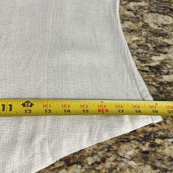 IZ California Vintage Neutral Beige Flax Blend Button Front V-neck Vest Size M - Picture 8 of 8